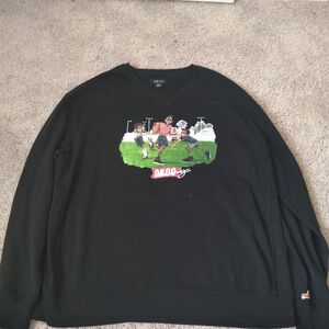 Akoo Black Graphic Crewneck Sweater